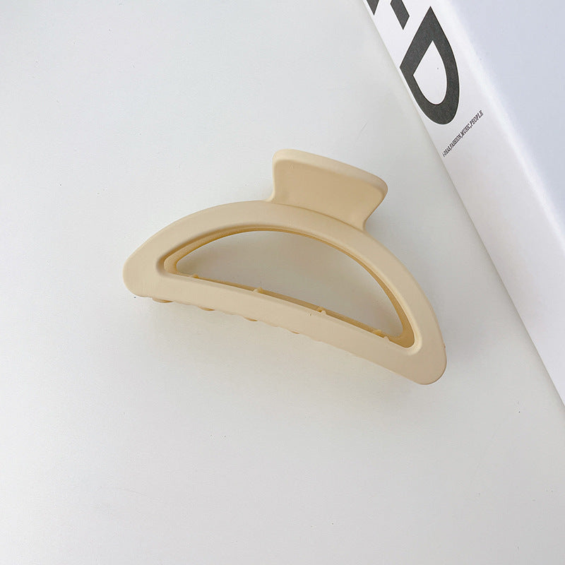 autumn and winter new hair claw resin material solid color clip back head plate hairpin dating