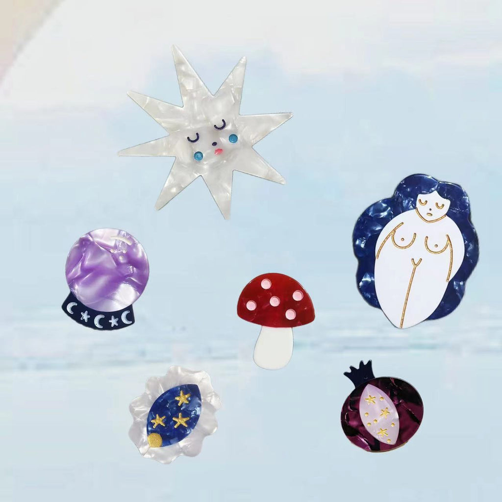 star mushroom duck bill hair clip