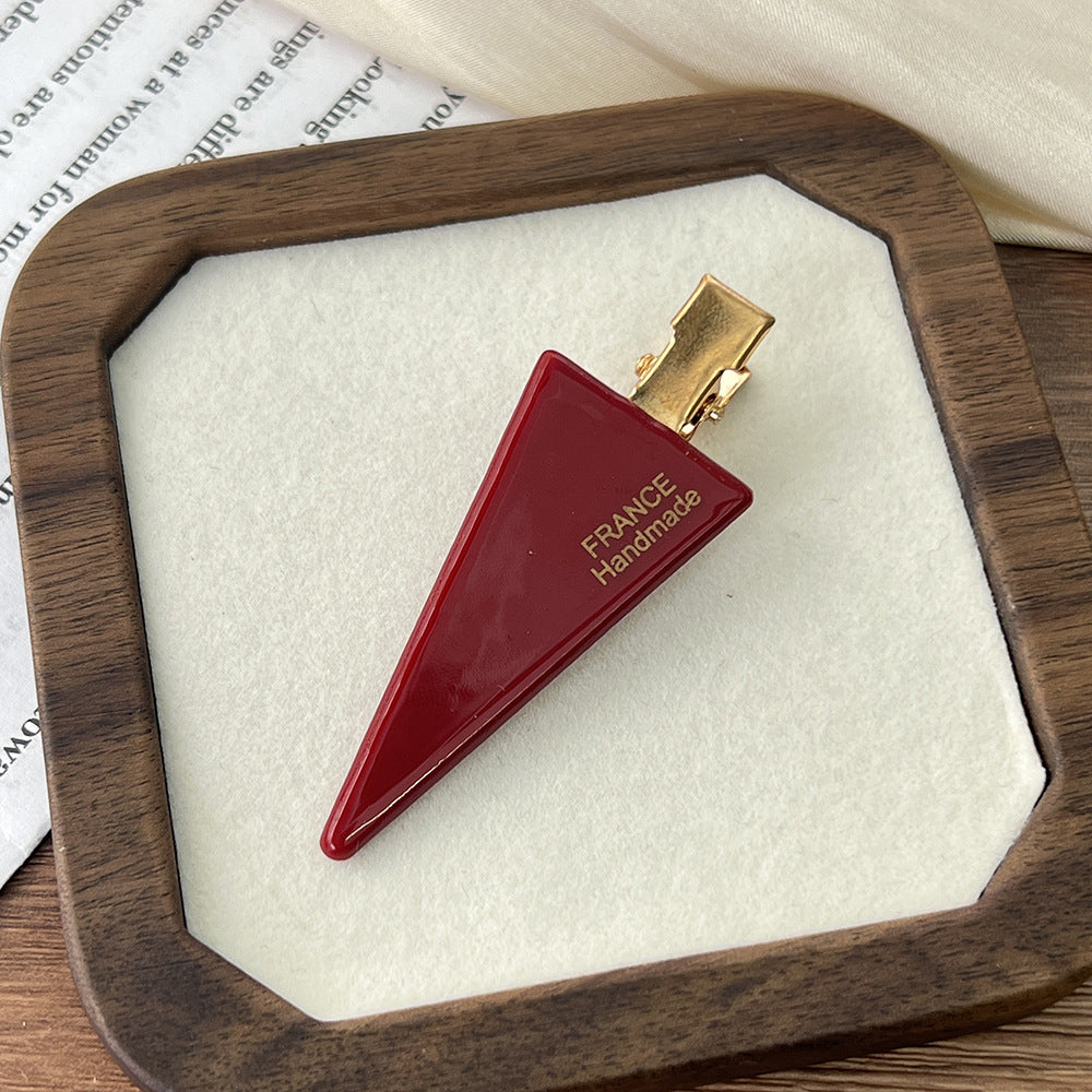 Triangle Acetic Acid Hairpin Traceless Duckbill Clip Broken Hair Clip