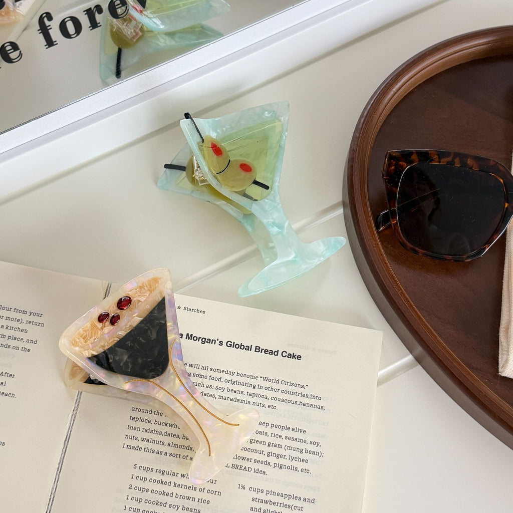 Small Fresh Cocktail Grab Clip Summer Beach Olive Lemon Large Hairpin Back of Head Shark Clip Hairpin Hair Accessories