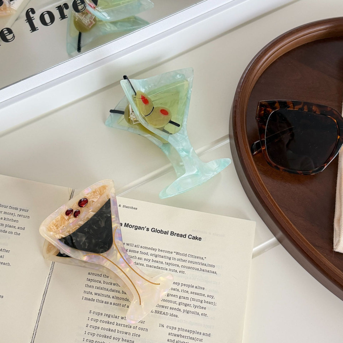 Small Fresh Cocktail Grab Clip Summer Beach Olive Lemon Large Hairpin Back of Head Shark Clip Hairpin Hair Accessories