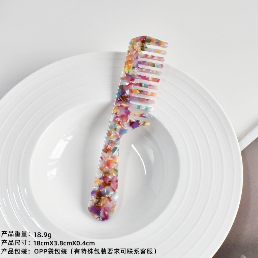 retro acetic acid portable hair comb