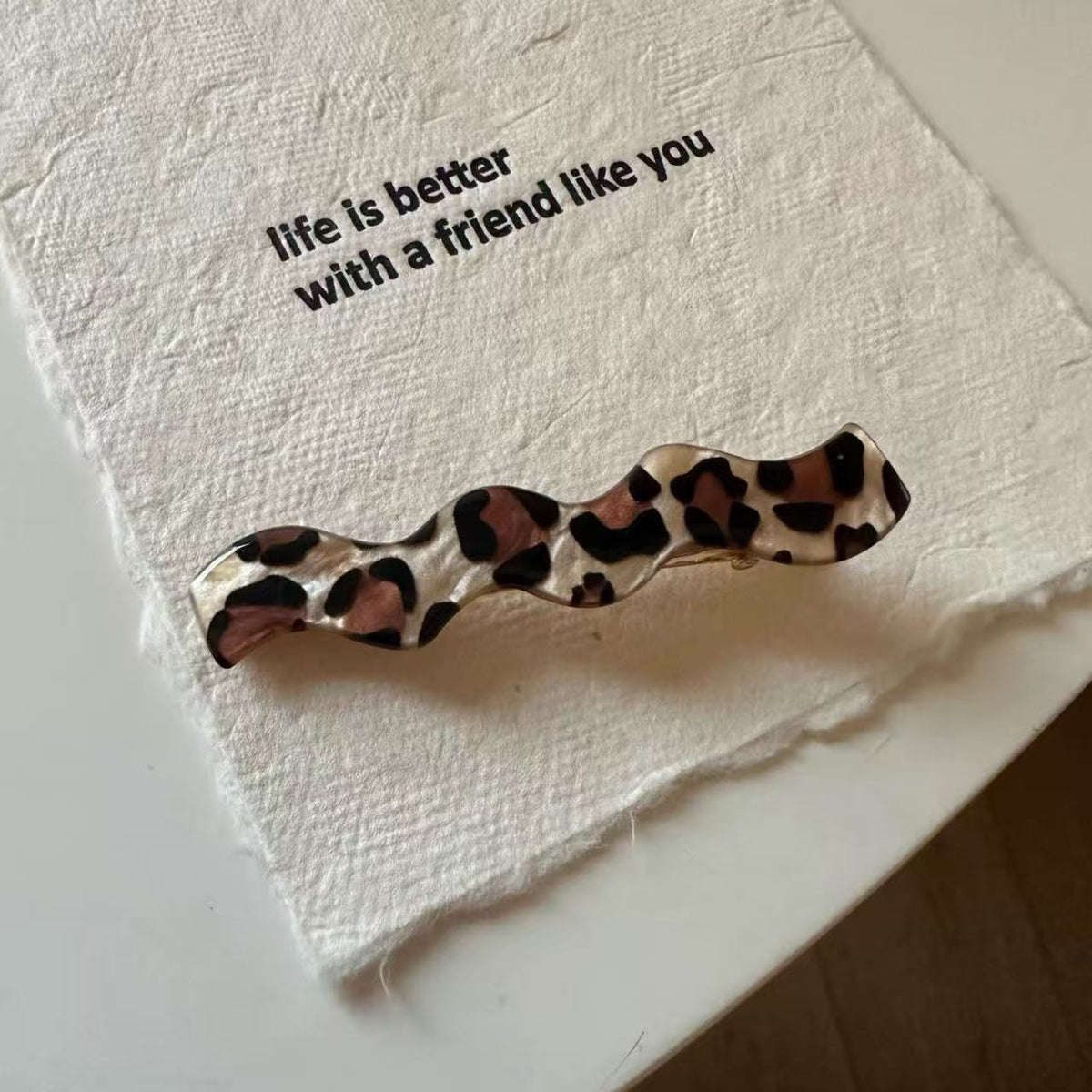 Leopard-print Hair Clip