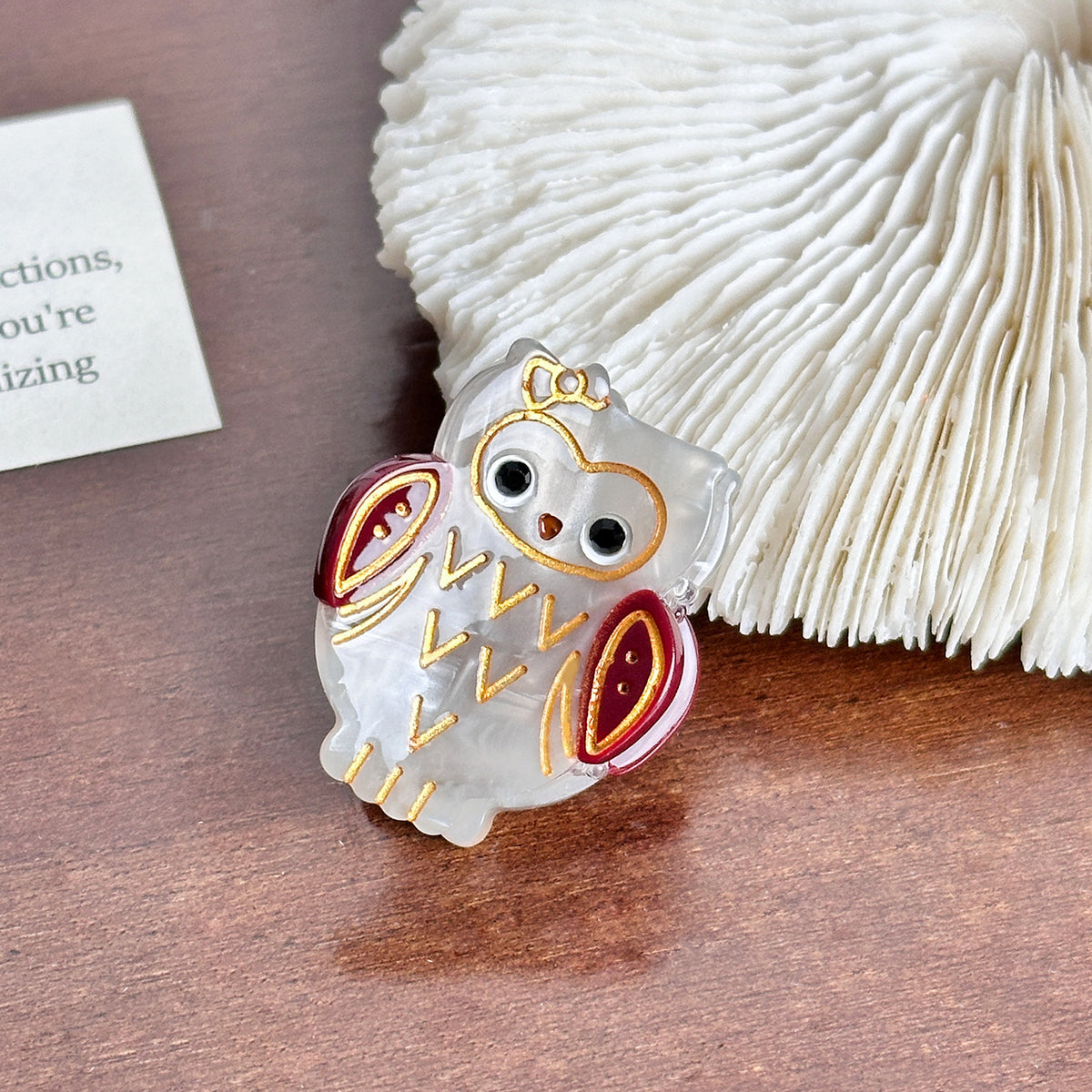 mini owl hair claw
