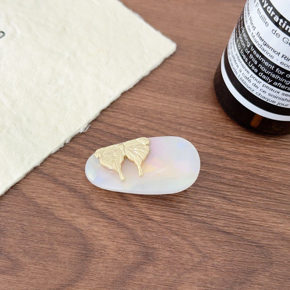 water drop golden butterfly duck bill hair clip
