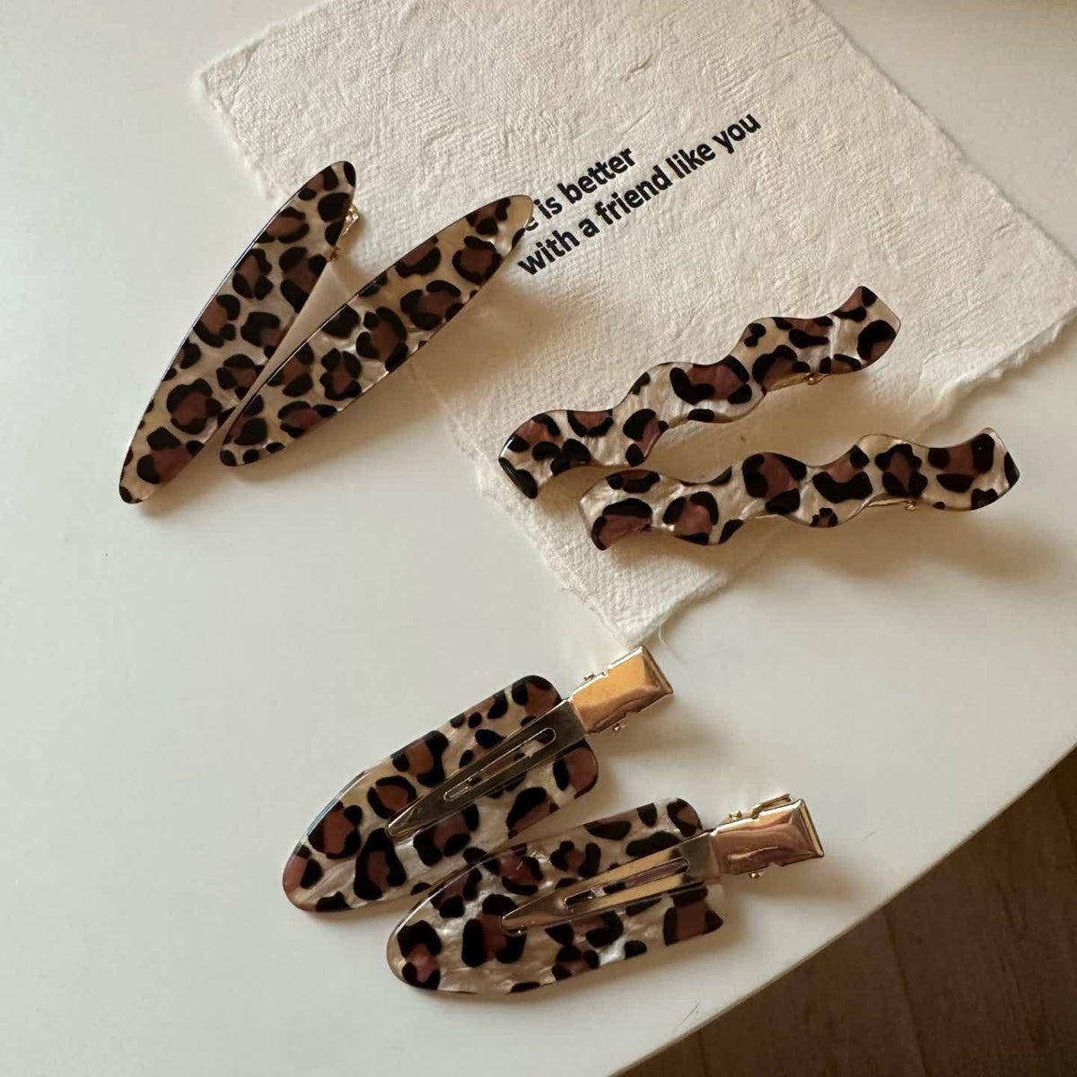 Leopard-print Hair Clip