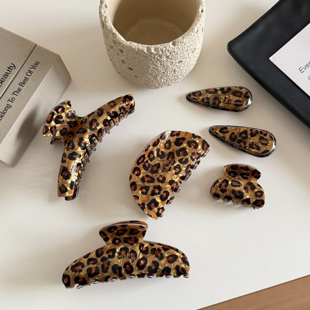 French leopard print Hair Claw