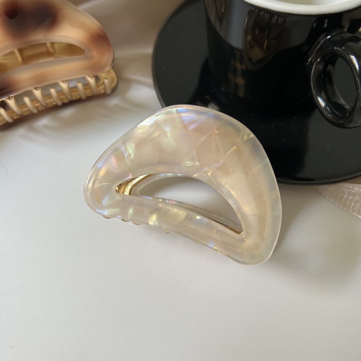 French acetic acid hairpin retro hollow tortoiseshell hair claw