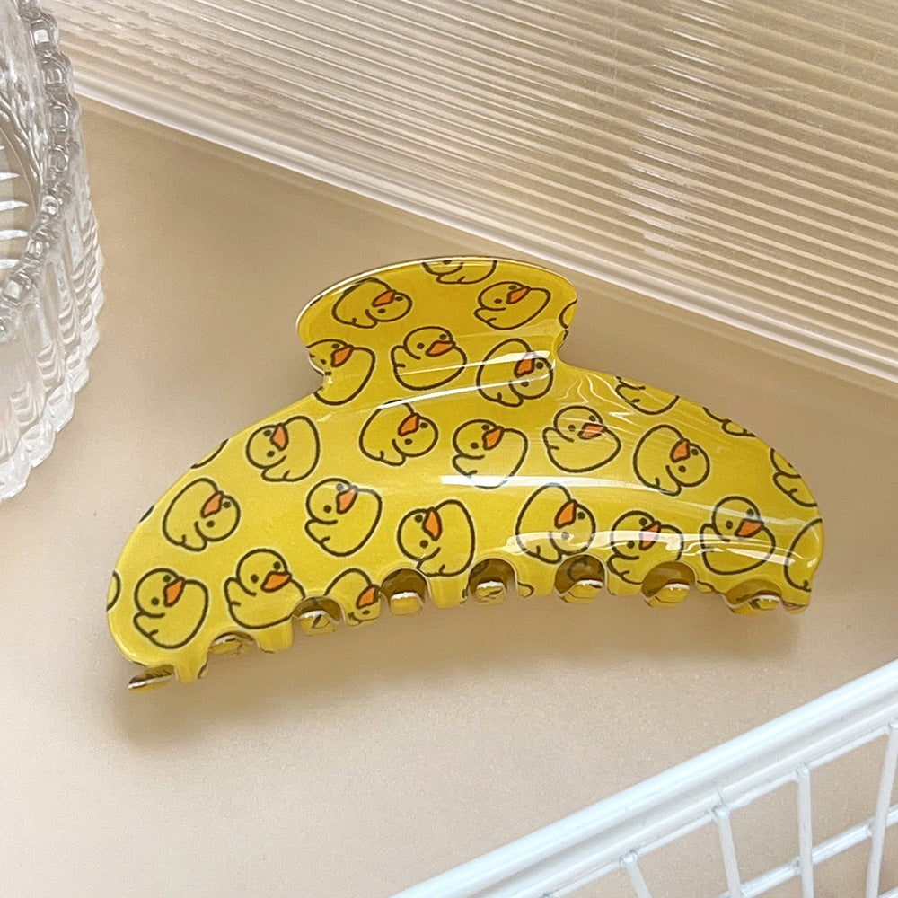 Yellow Duck Hair Claw