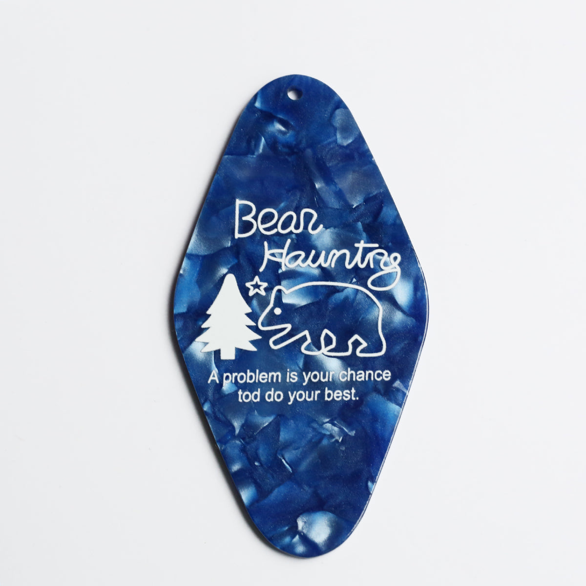 creative acrylic keychain diamond nameplate logo acetic acid DIY accessories