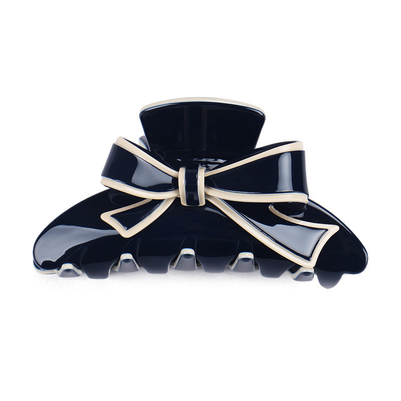 premium acetic acid double-sided bow hair claw
