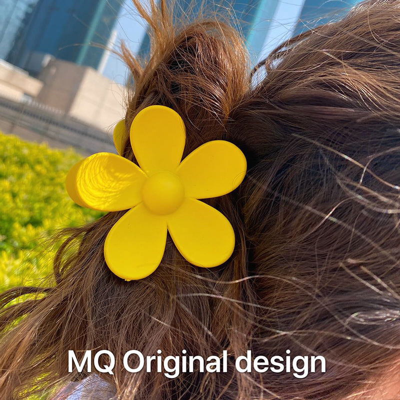 big flower hair claw
