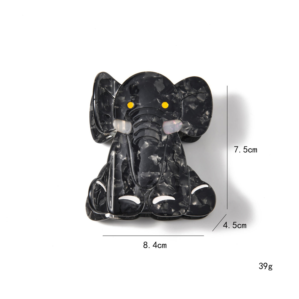 Black Small Elephant Hair Claw