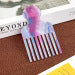 European and American acetic acid hair comb fine teeth hair comb fashion marble pattern plate anti-static women's hair comb high sense cross-border