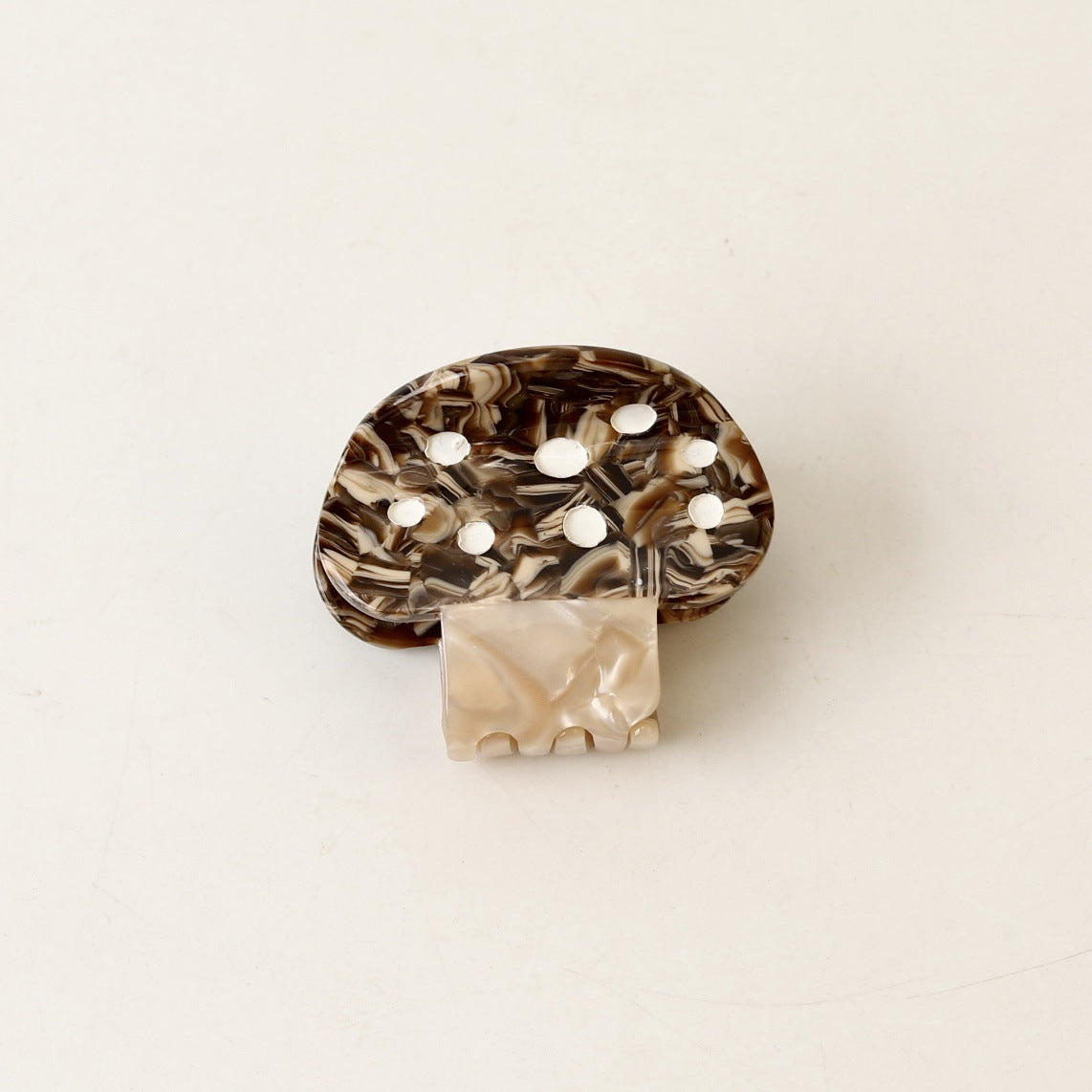 Colorful small mushroom hair claw
