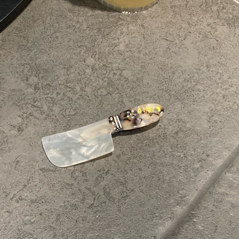 knife fork hair clip