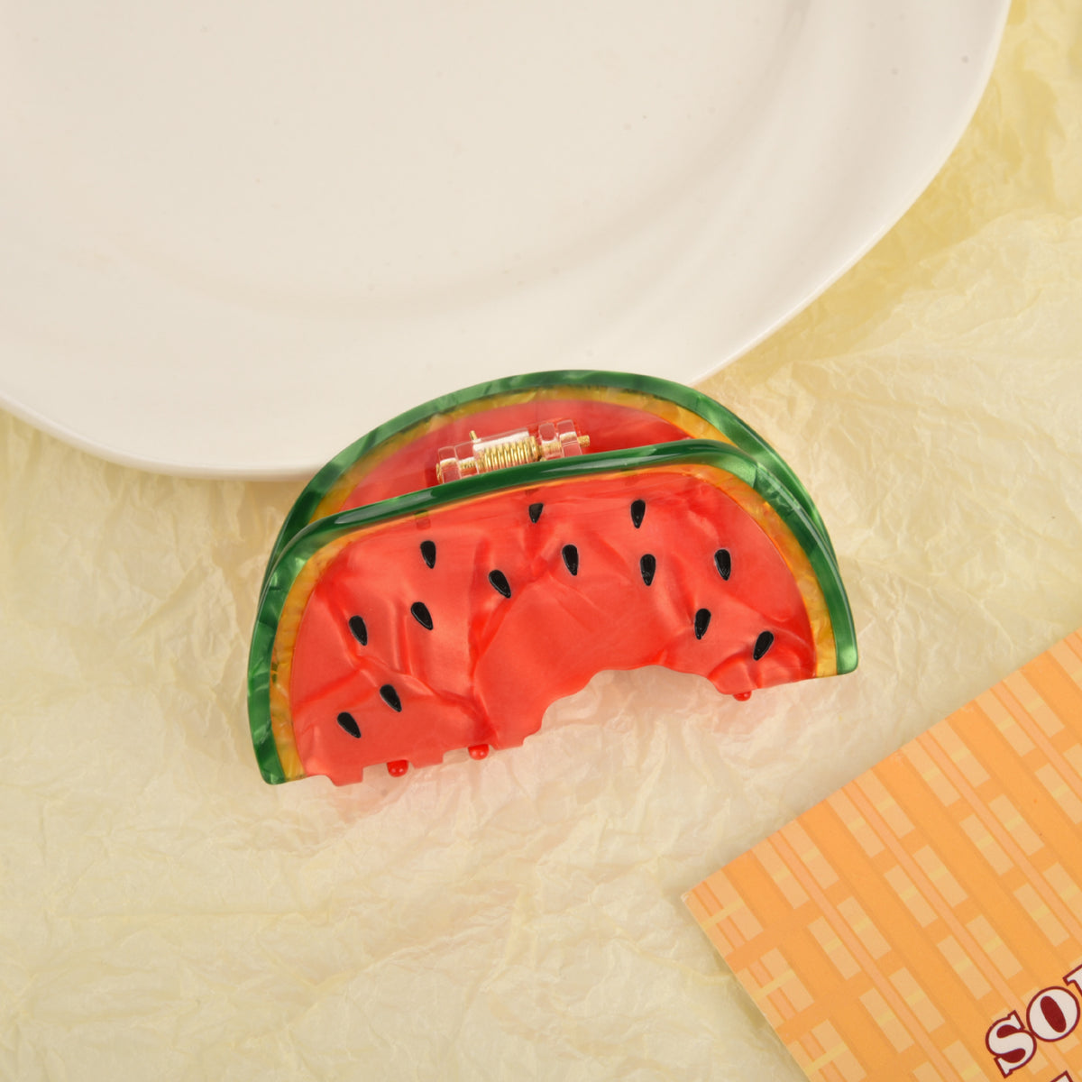 fruit strawberry hair claw