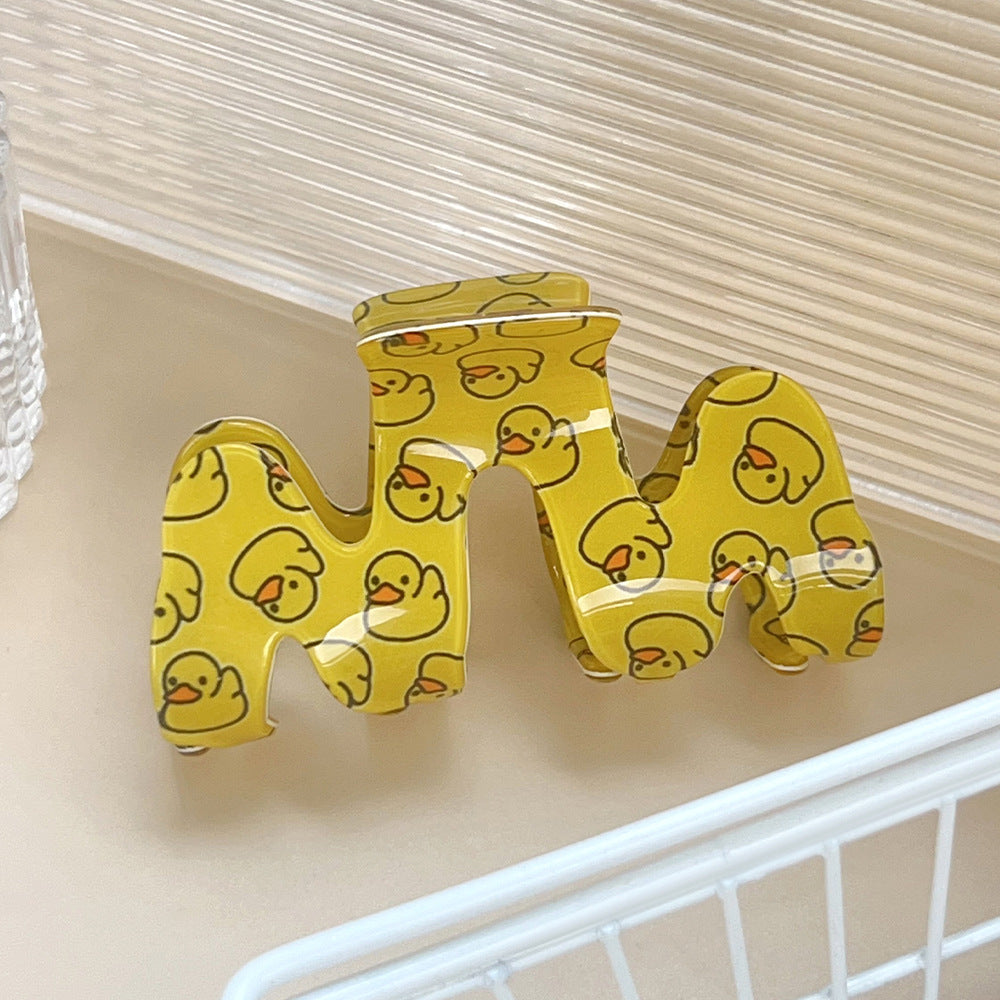 Yellow Duck Hair Claw