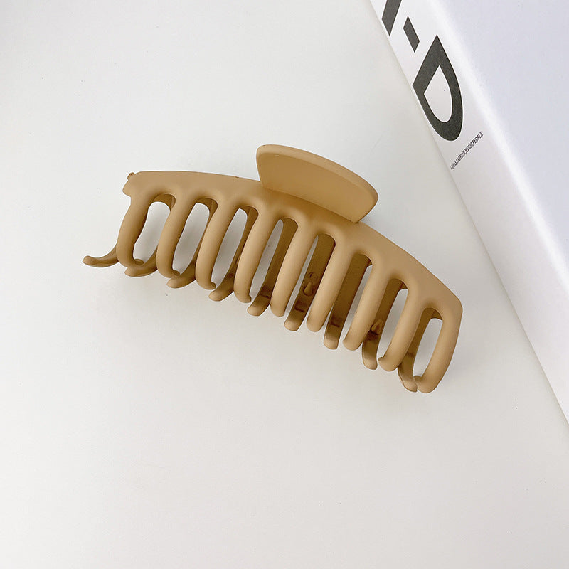 autumn and winter new hair claw resin material solid color clip back head plate hairpin dating