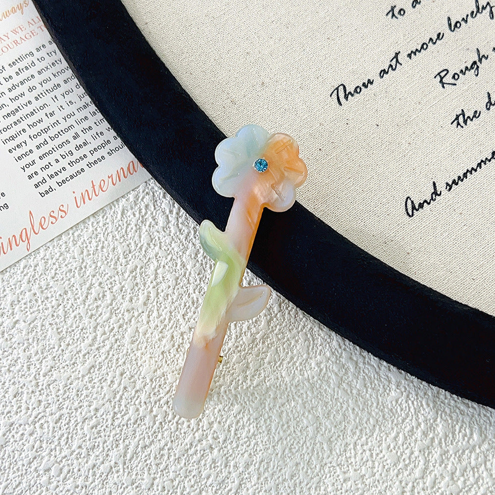 texture flower hair clip
