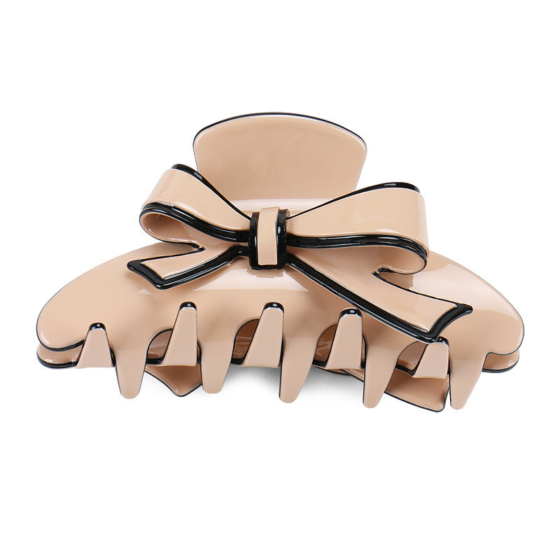 premium acetic acid double-sided bow hair claw