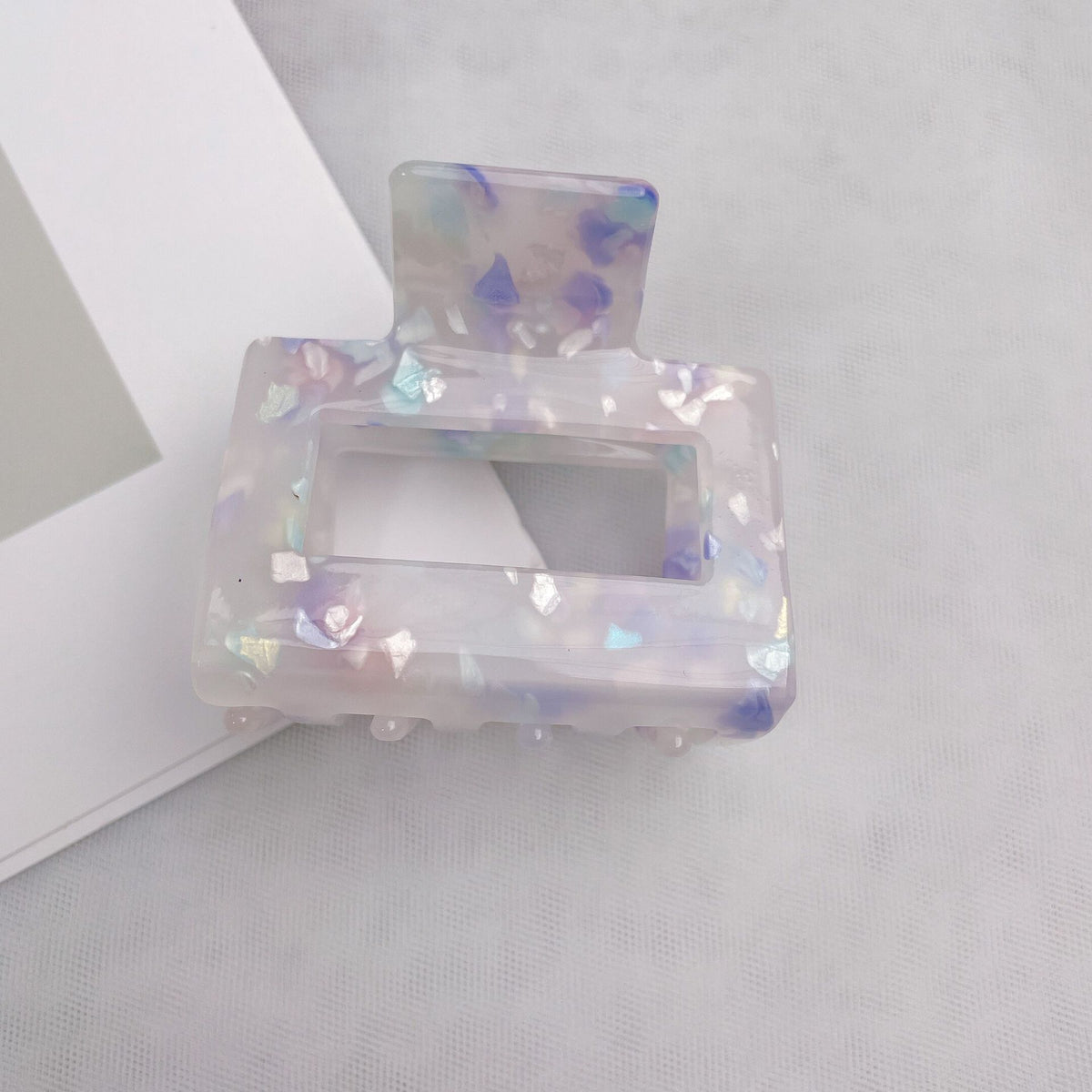 Small square hair claw