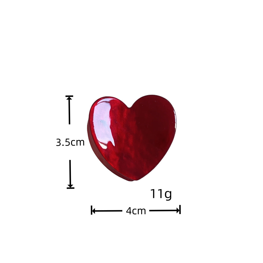 Red love Hair claw