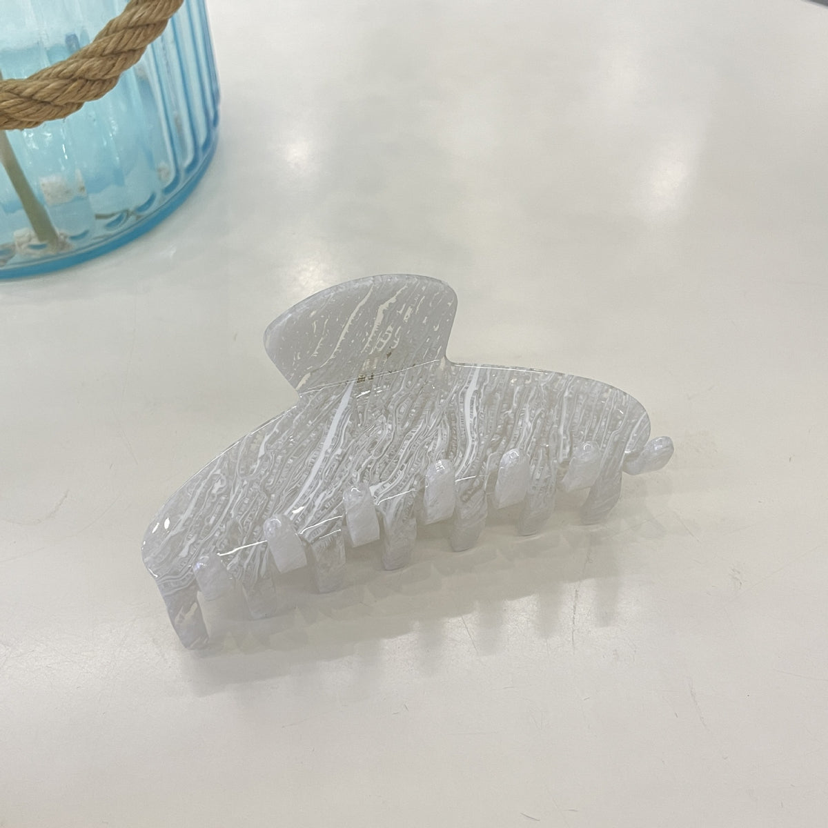 black gold white feather texture hair claw