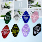 creative acrylic keychain diamond nameplate logo acetic acid DIY accessories