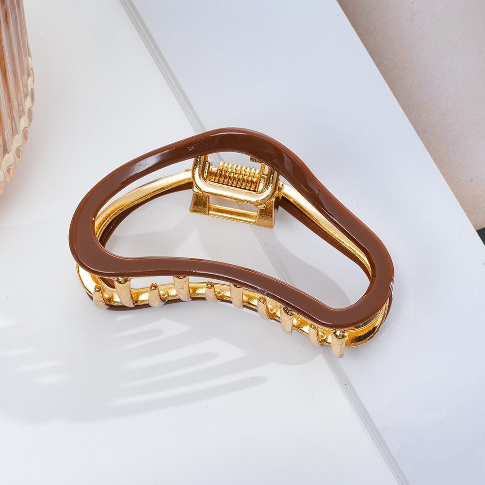 French acetic acid hairpin retro hollow tortoiseshell hair claw