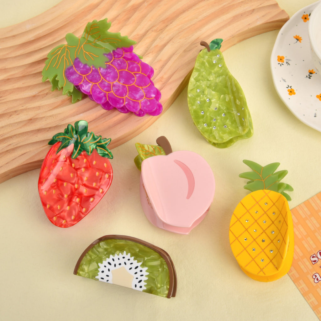fruit strawberry hair claw