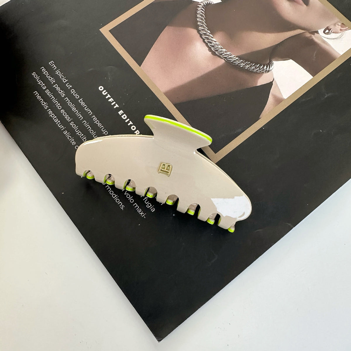 Letter B hair claw