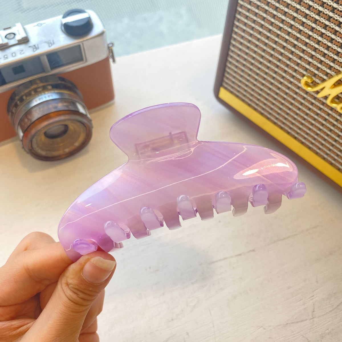 jelly colorful large hair claw
