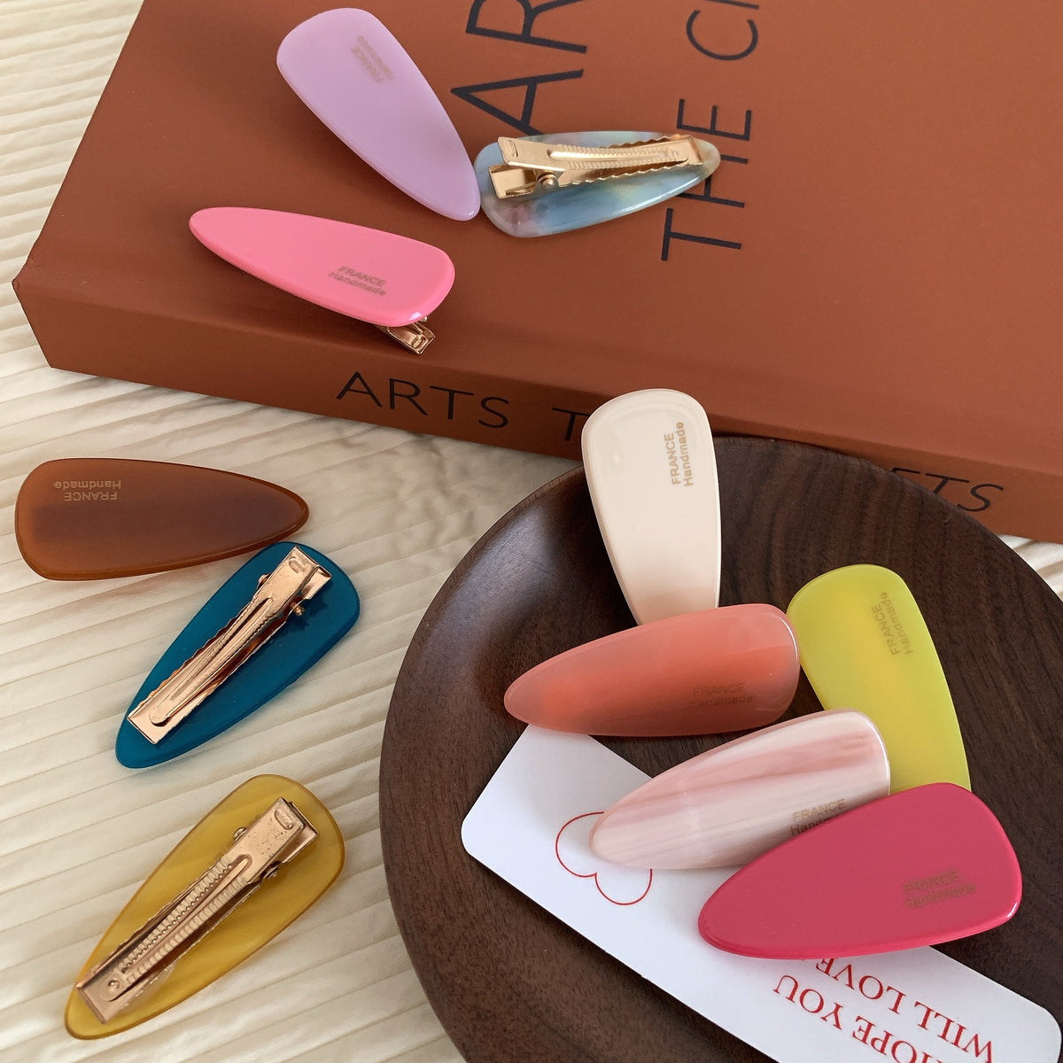 Youthful colorful water droplet Hair Claw