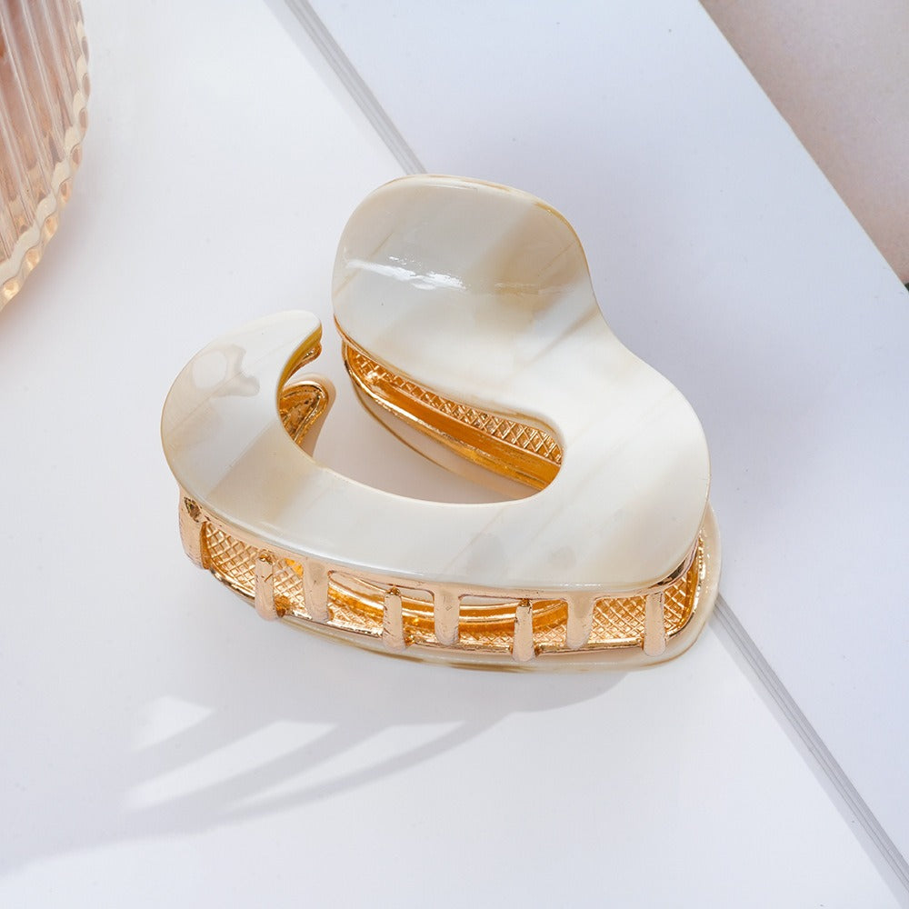 French acetic acid hairpin retro hollow tortoiseshell hair claw
