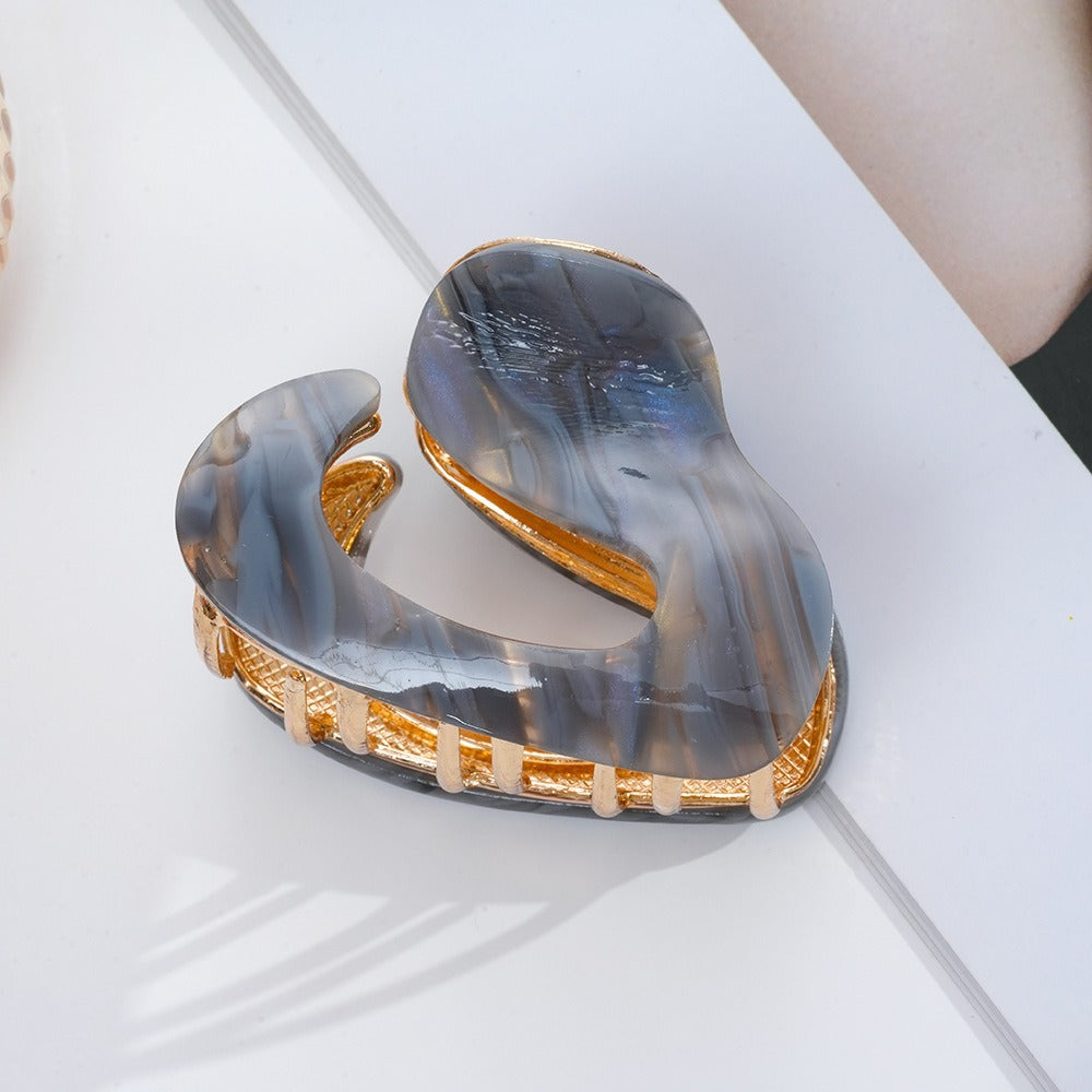 French acetic acid hairpin retro hollow tortoiseshell hair claw