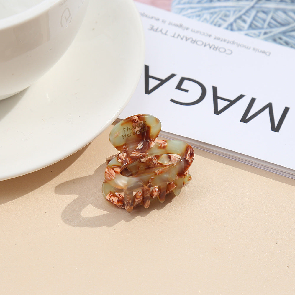 French acetic acid hairpin retro hollow tortoiseshell hair claw