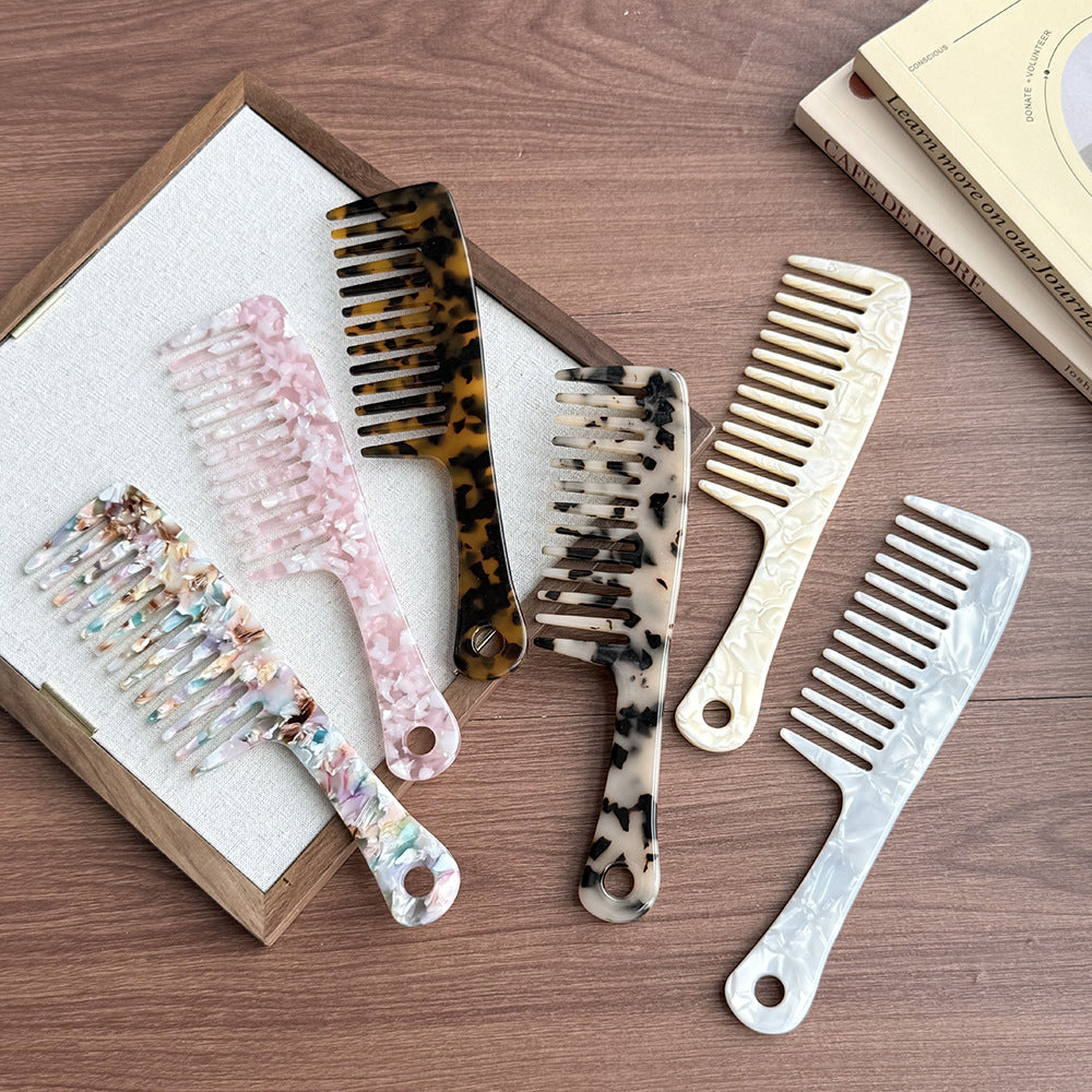 Light luxury acetic acid shell pattern hair comb