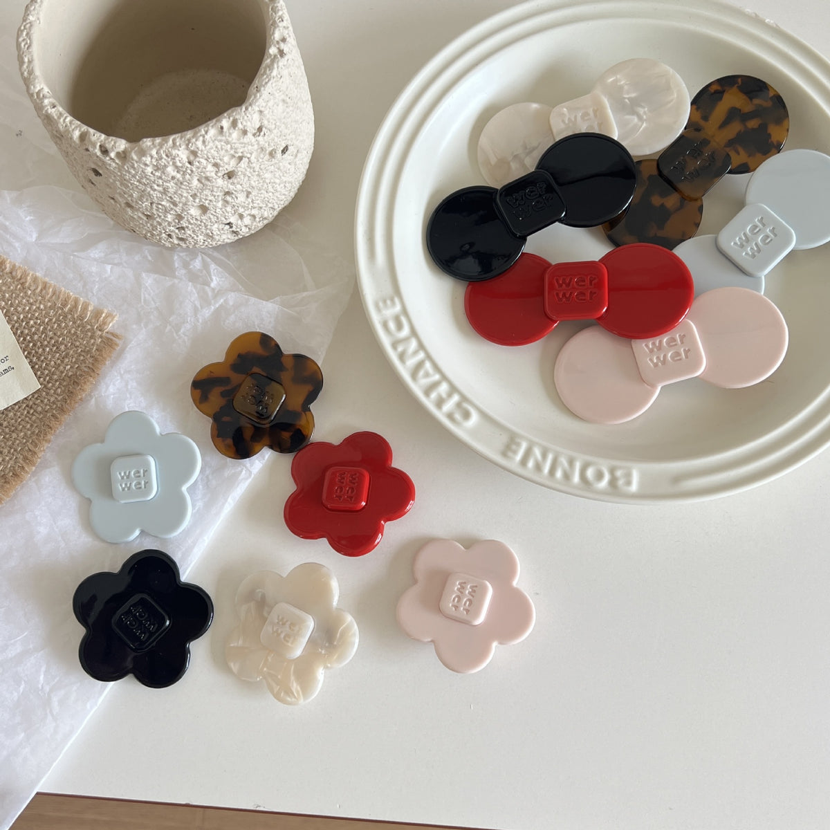 Hello Kitty Bow Flower  Hair Clip