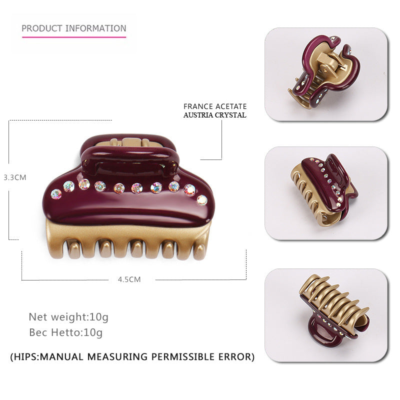 Alexander acetic acid single-row diamond medium hair claw