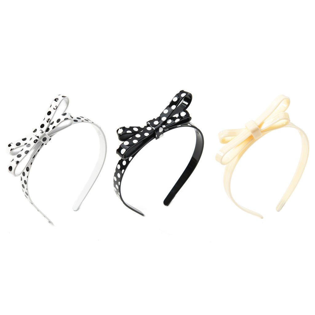 polka dot bow headband