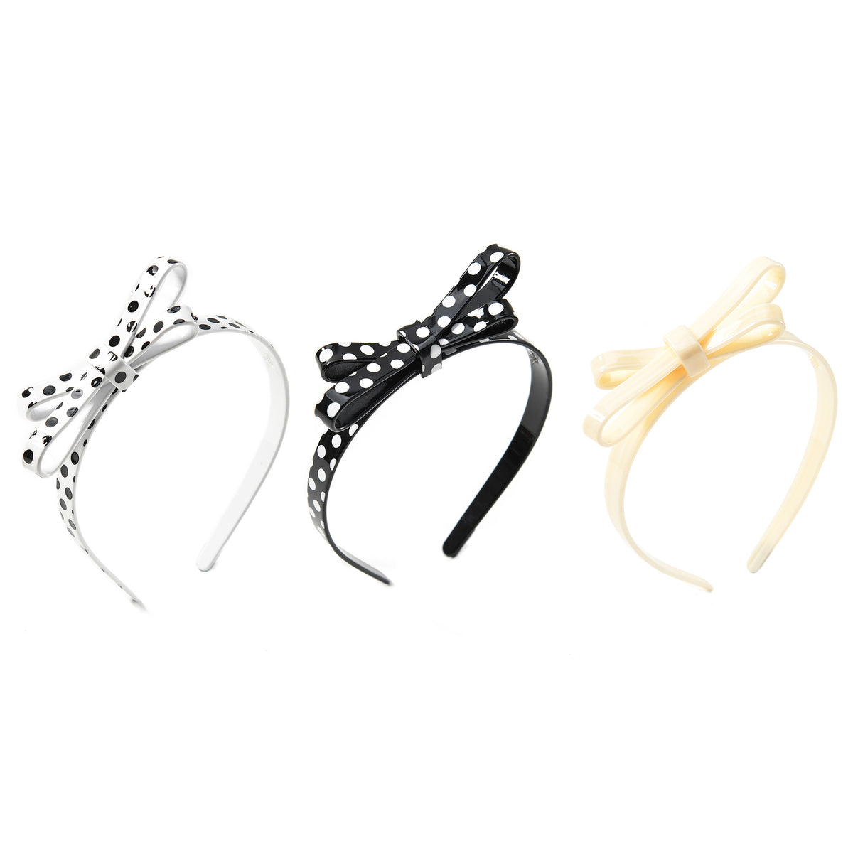 polka dot bow headband