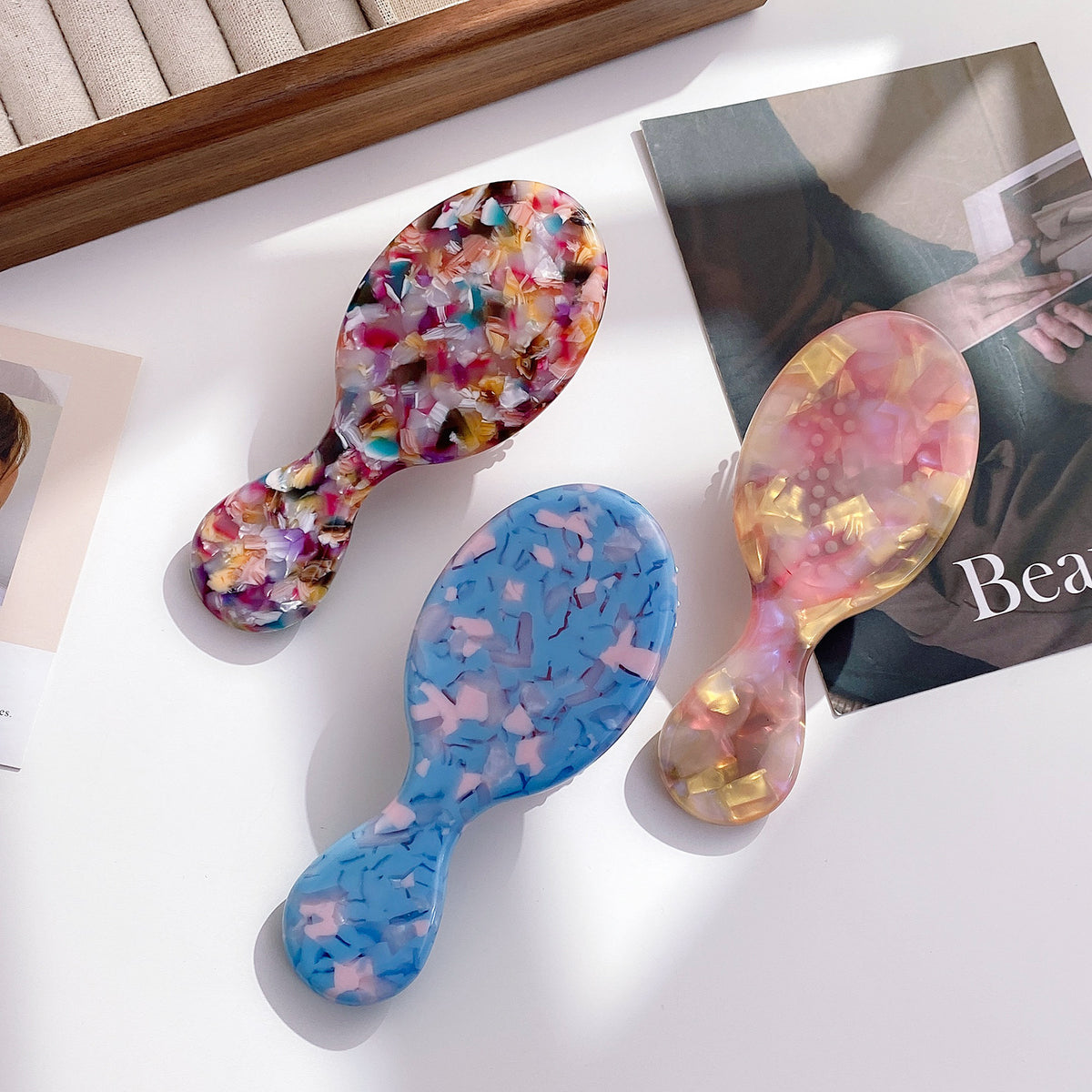 Small Floral Air Cushion Comb Hair Claw