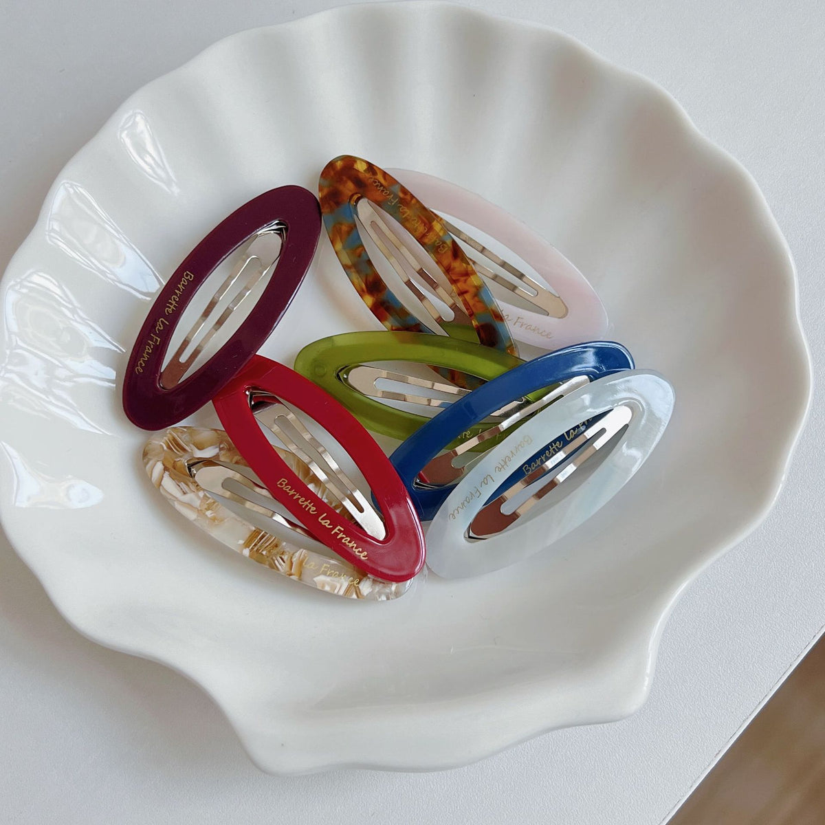 summer color oval hairpin female dopamine sweet girl bangs BB Hair clip