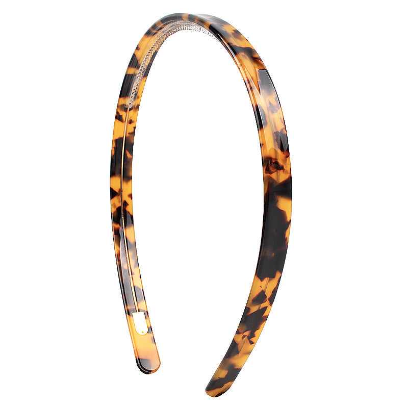 Cross-border simple 1cm narrow acetic acid headband headgear, Alexander hair hole high-end face wash headband