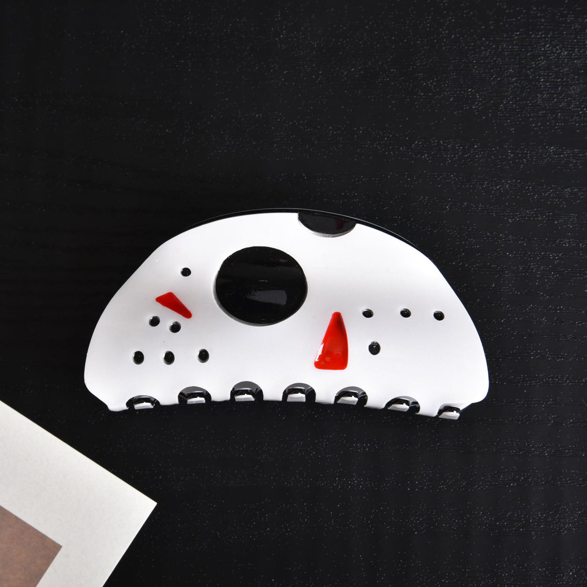 Halloween ghost big mask hair claw