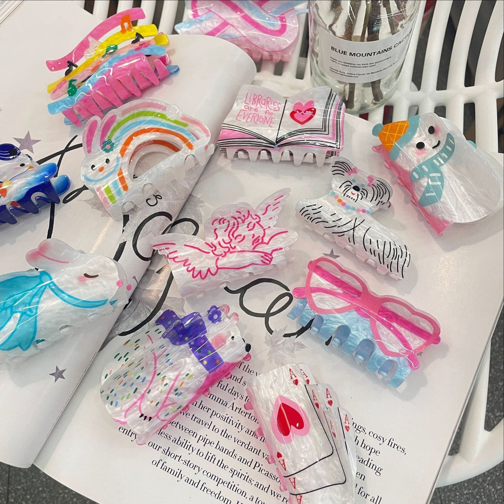dopamine hair clip angel wing shark hair claw