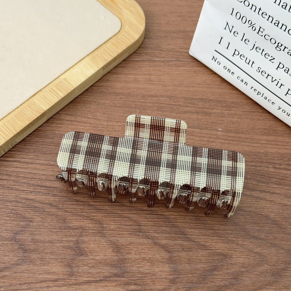 Chocolate squares hair claw