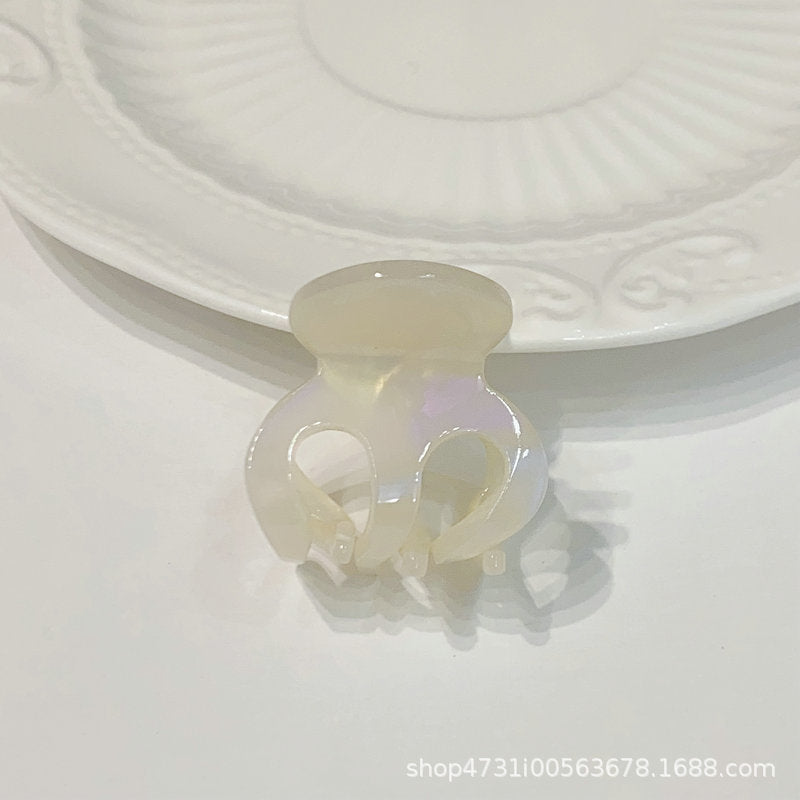 Japanese and Korean super fairy temperament acetic acid grab clip bangs clip high ponytail anti-collapse curved teeth small half hair grab hairpin headgear female