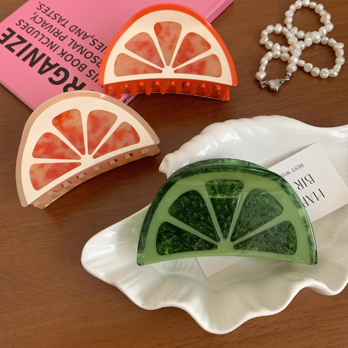 fruit orange hair claw